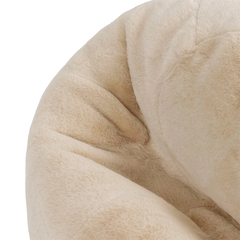 Kingston Klassischer Sitzsack, Kunsttkaninchenfell, Naturfarbe