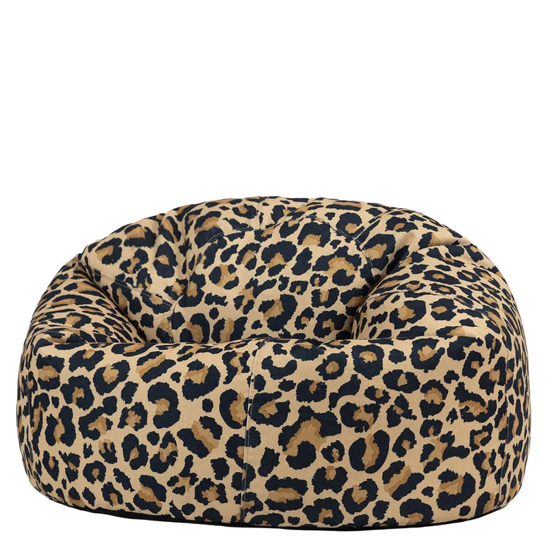 Kingston Gewebter Klassischer Sitzsack, Leoparden-Print, Mehrfarbig
