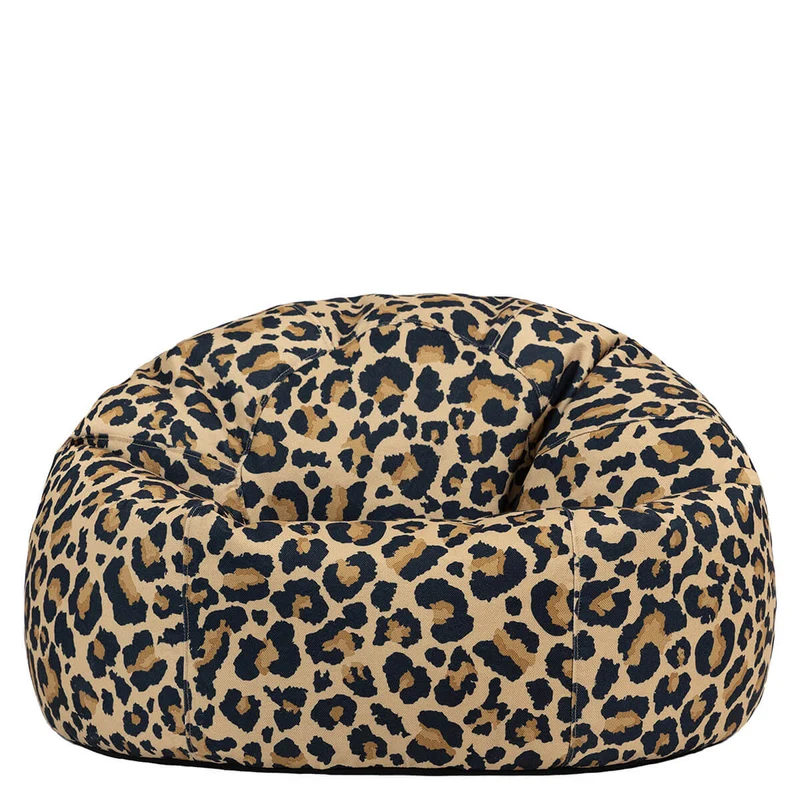 Kingston Gewebter Klassischer Sitzsack, Leoparden-Print, Mehrfarbig