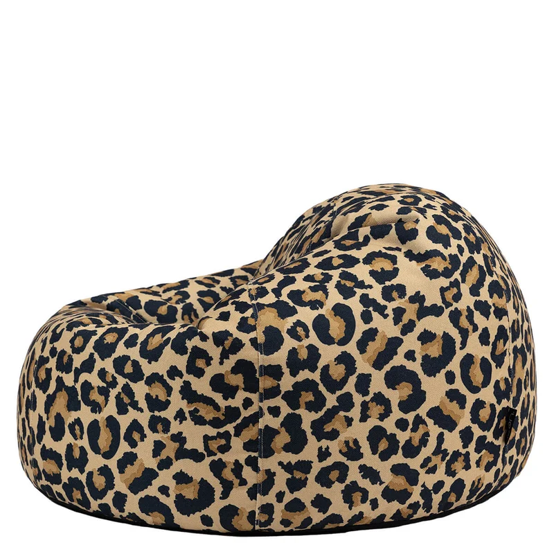 Kingston Gewebter Klassischer Sitzsack, Leoparden-Print, Mehrfarbig