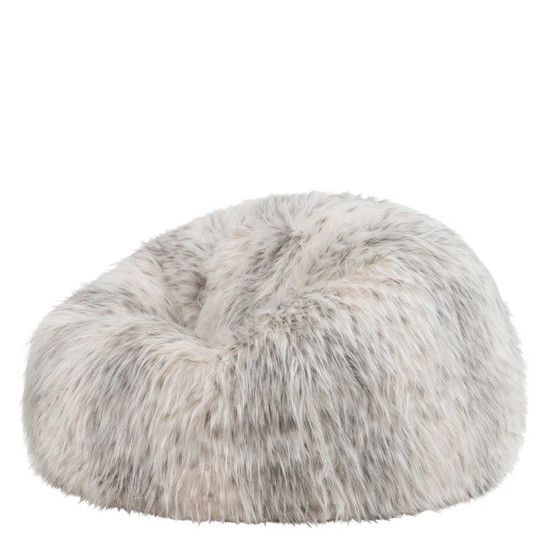 Sitzsack aus Kunstfell – Natur
