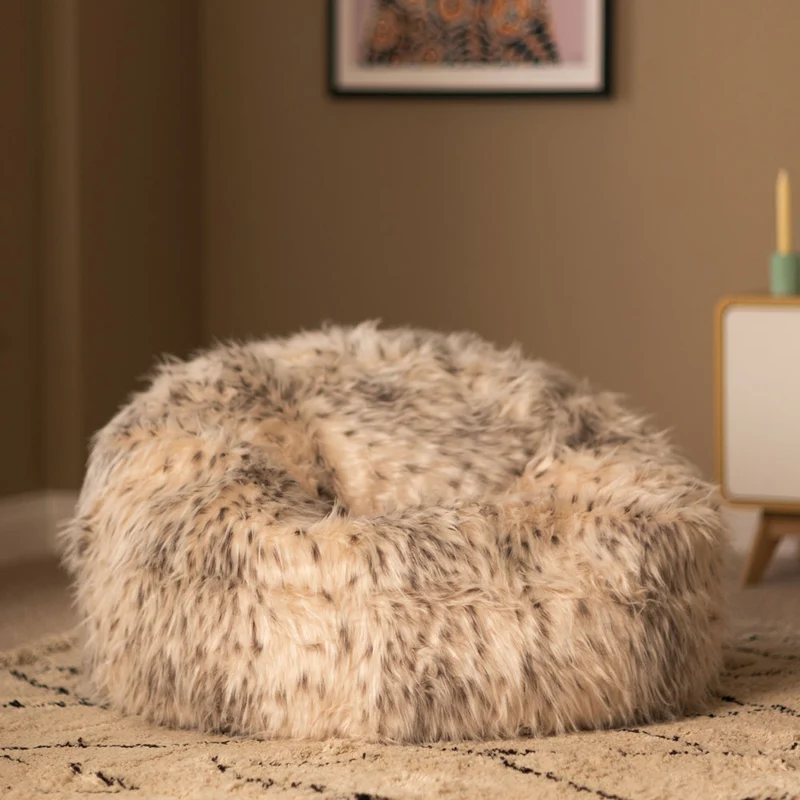 Sitzsack aus Kunstfell – Natur