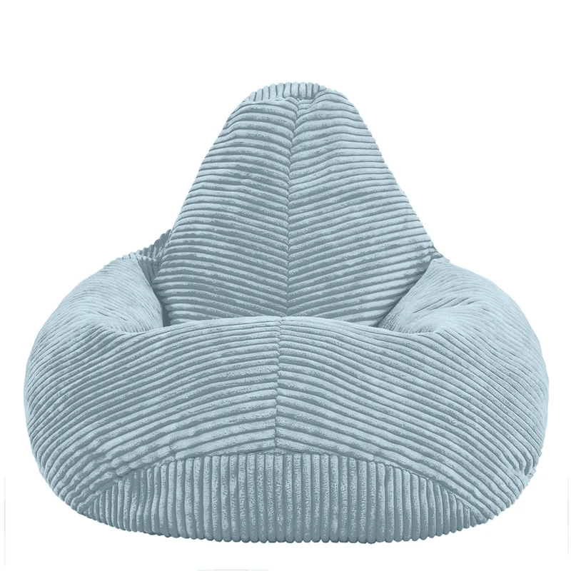 Kinder Sitzsack Dalton Cord mit hoher Rückenlehne - Hellblau