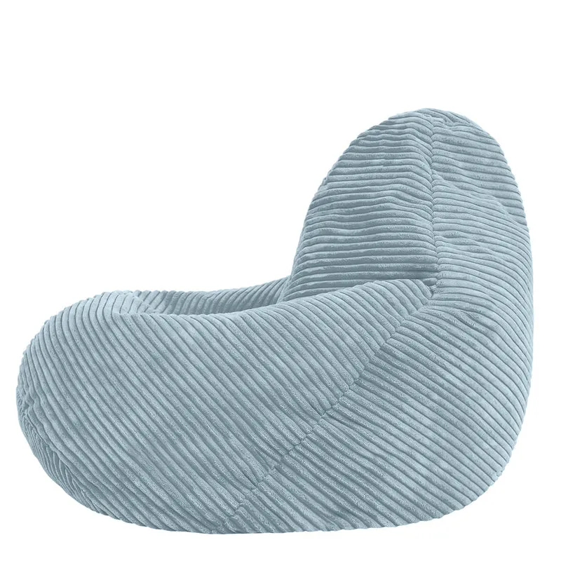 Kinder Sitzsack Dalton Cord mit hoher Rückenlehne - Hellblau