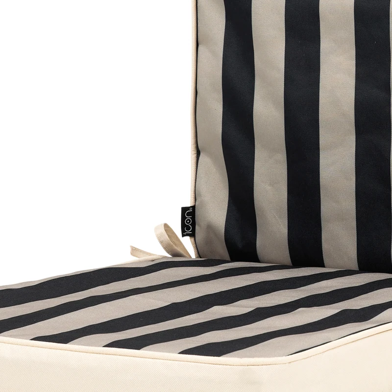 Deck Stripe Sitzkissen Navy - Schwarz
