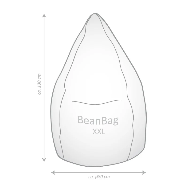 Sitzsack BeanBag Brava XXL, schwarz
