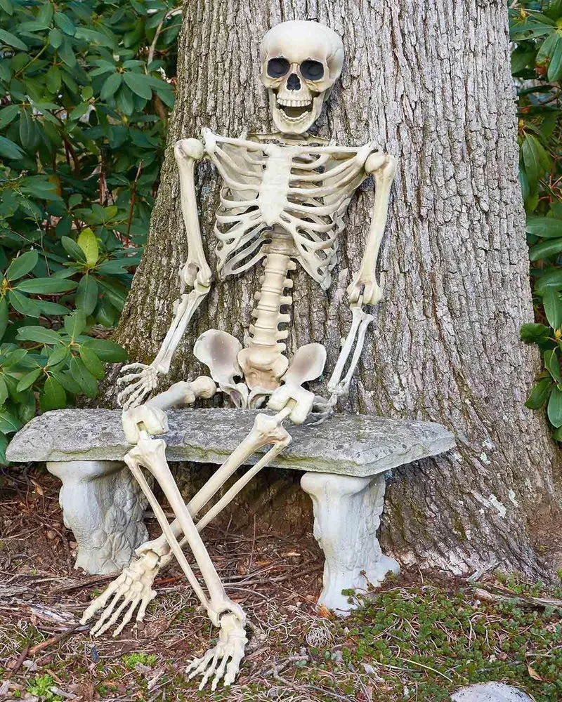 Halloween Skelett 160cm - Bewegliche Ganzkörper-Deko Figur