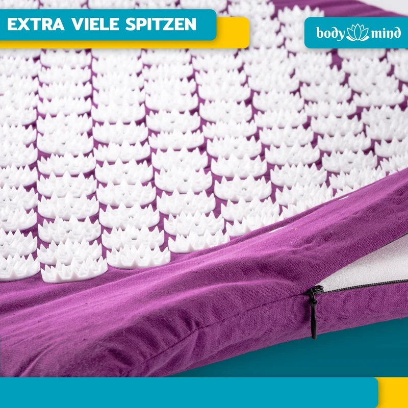Akupressurmatte Set mit Kissen - 7140 Spitzen für Tiefenentspannung