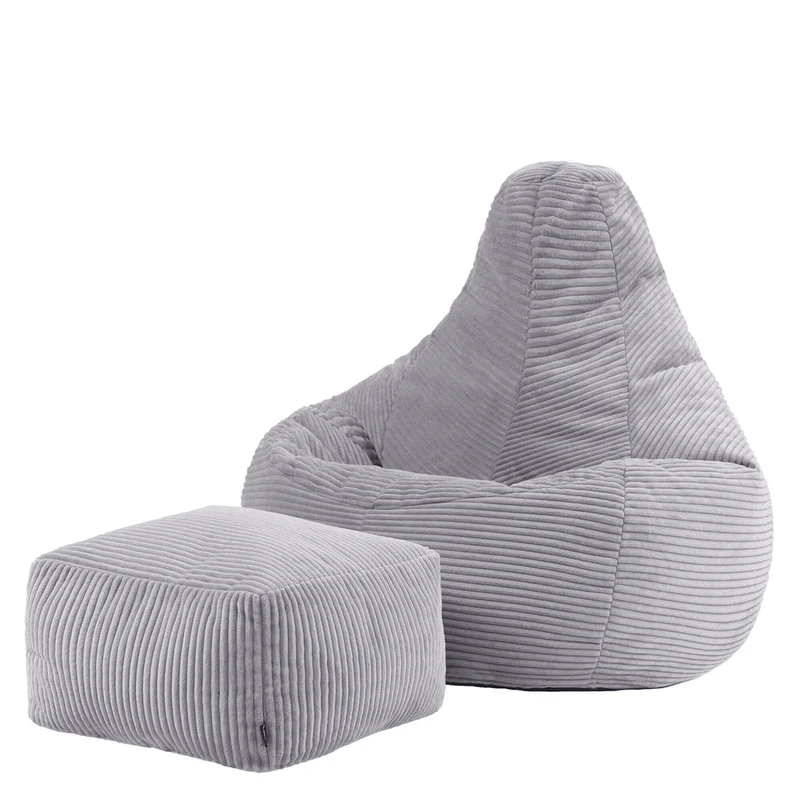 Dalton Sessel-Sitzsack, Cord, Grau