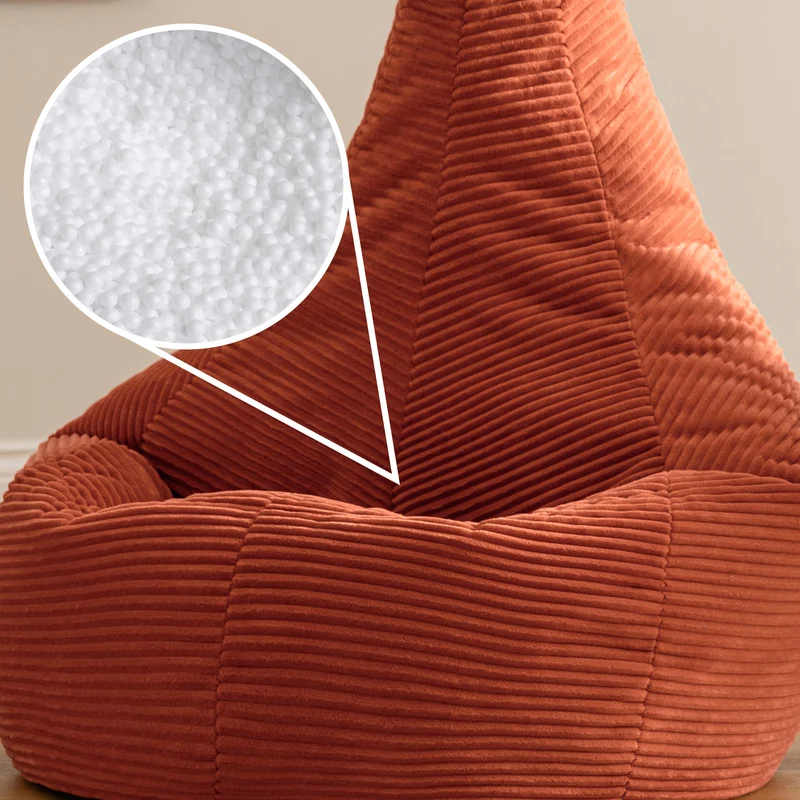 Dalton Sessel-Sitzsack, Cord, Terrakotta