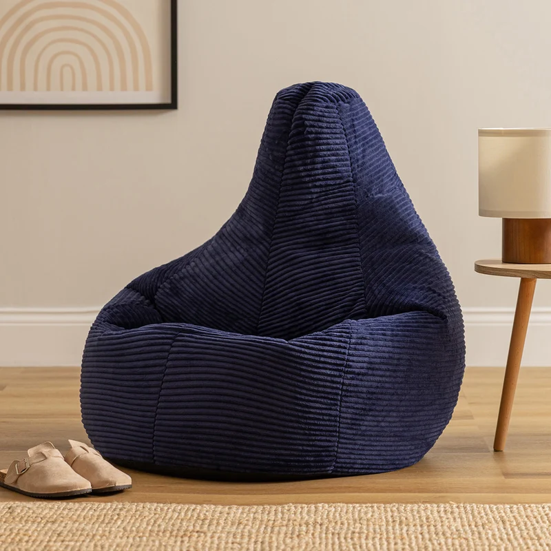 Dalton Sessel-Sitzsack, Cord, Dunkenblau