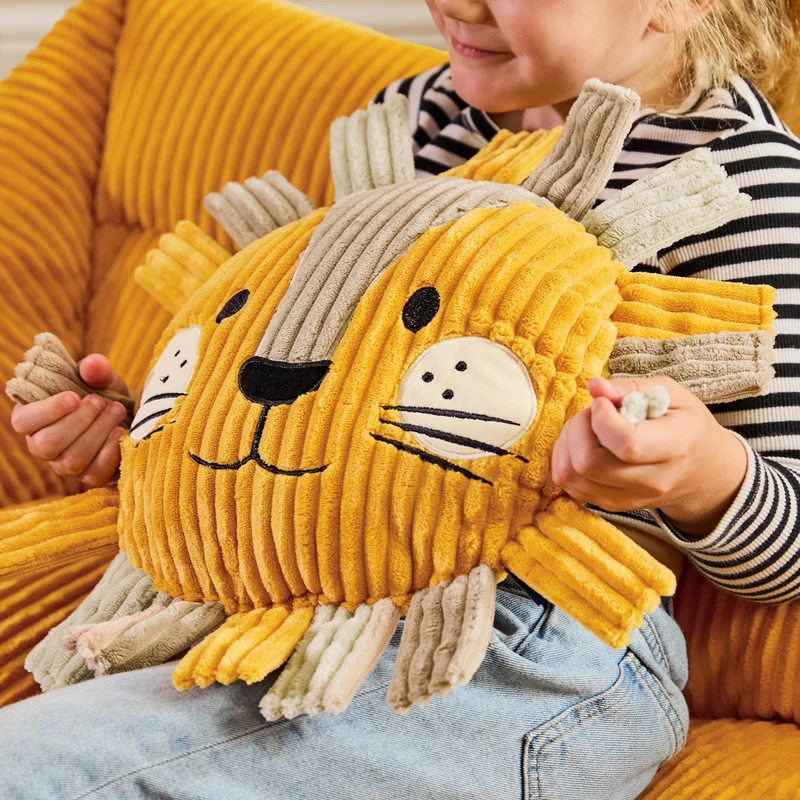 Kinder Leo Löwe Schnur-Kissen - Ocker