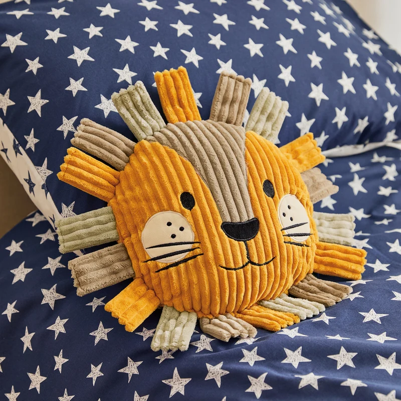 Kinder Leo Löwe Schnur-Kissen - Ocker