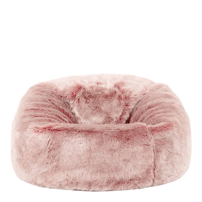 Kunstfell-Sitzsack von für Kinder, Rosa