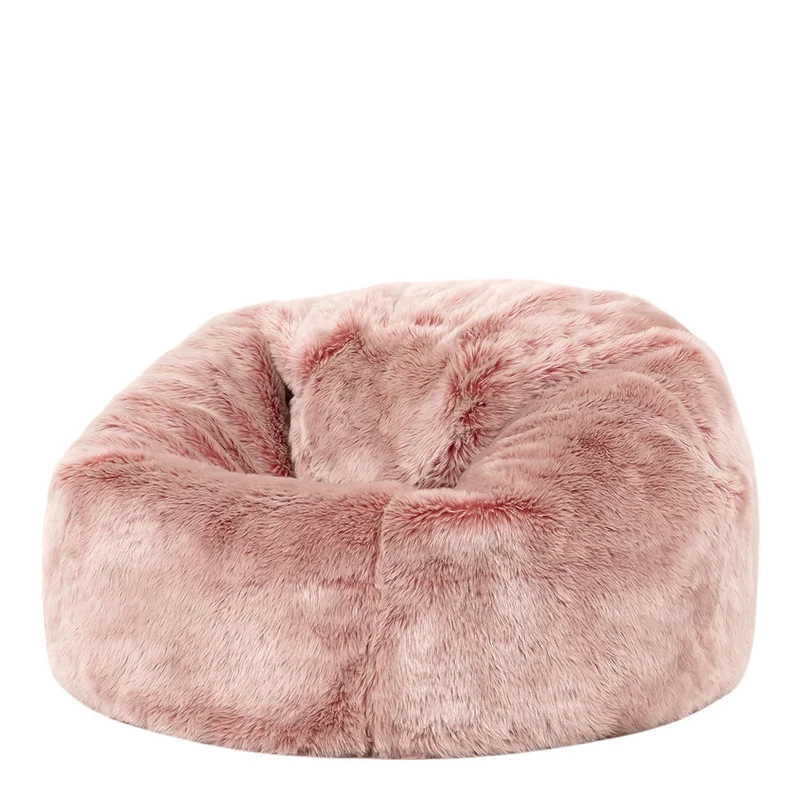 Kunstfell-Sitzsack von für Kinder, Rosa