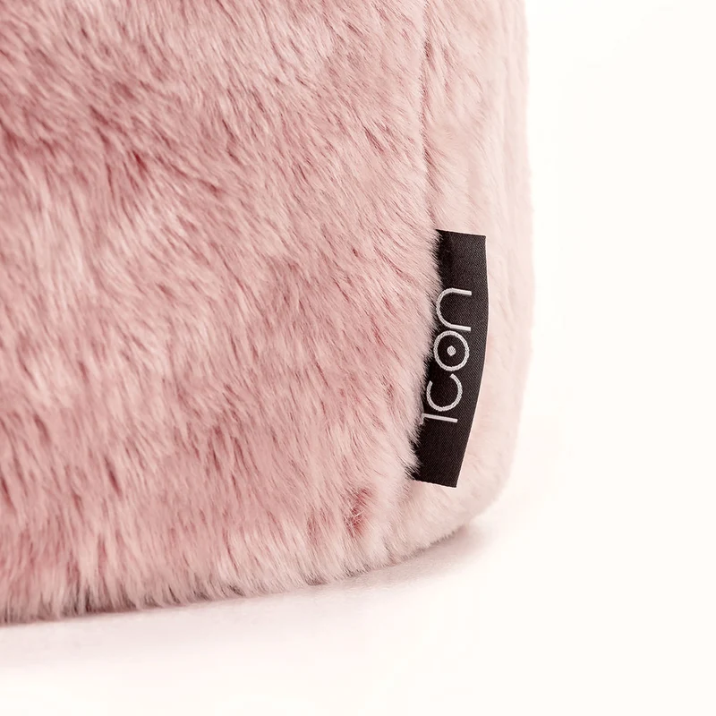 Kunstfell-Sitzsack von für Kinder, Rosa