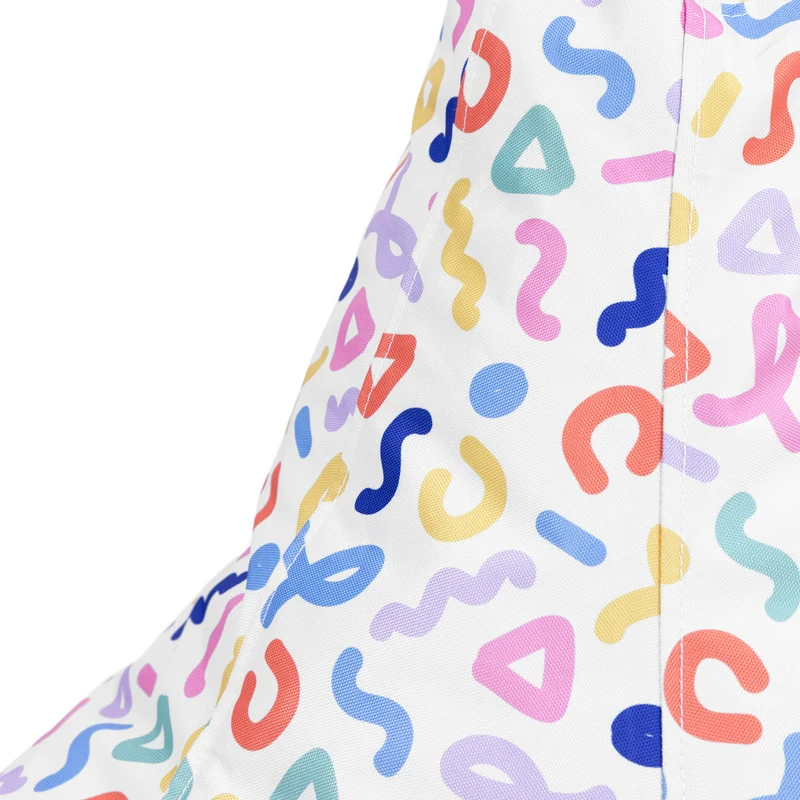 Kinder Dalton Indoor-Outdoor Hochlehner-Sitzsack – Konfetti Bunt