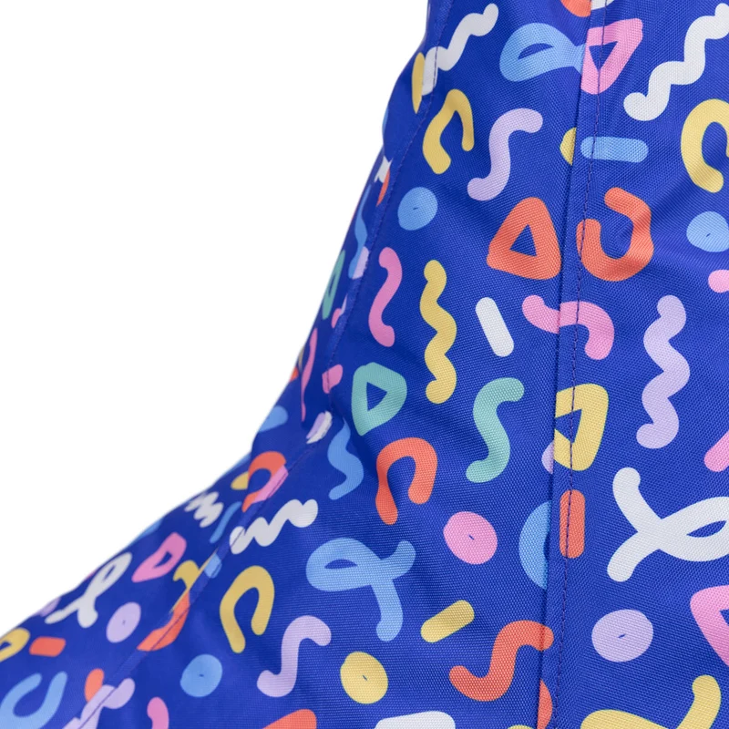 Kids Dalton Indoor-Outdoor Hochlehnen-Sitzsack – Konfetti-Blau
