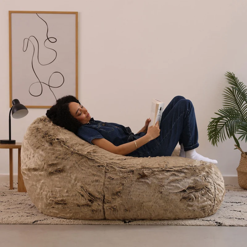 Sitzsack Lounger Kunstfell Traum - Nerz