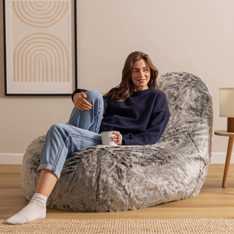 Dream Kunstfell-Lounger, Grau