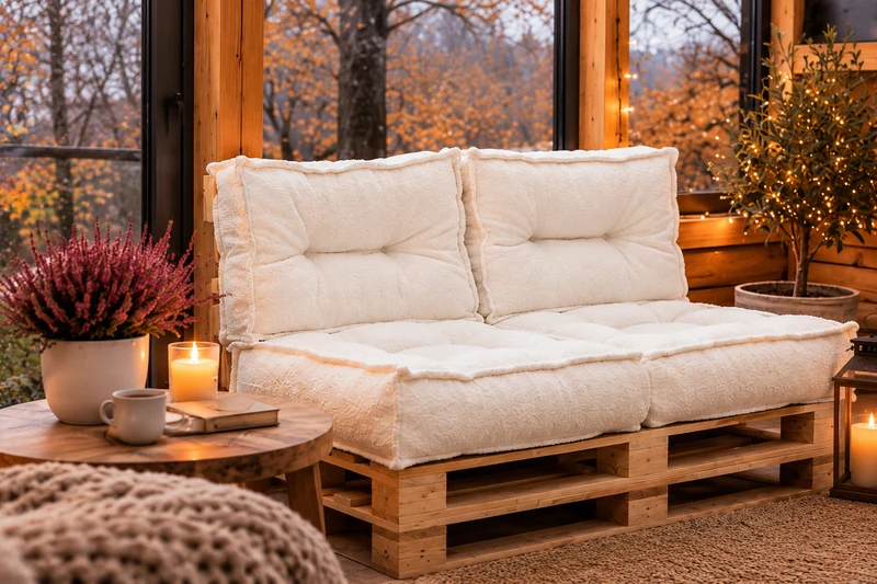 Aspen Gartenmöbelkissen - Weicher und strapazierfähiger Bouclé-Stoff, perfekt für Garten- und Rattanmöbel im Garten und auf der Terrasse