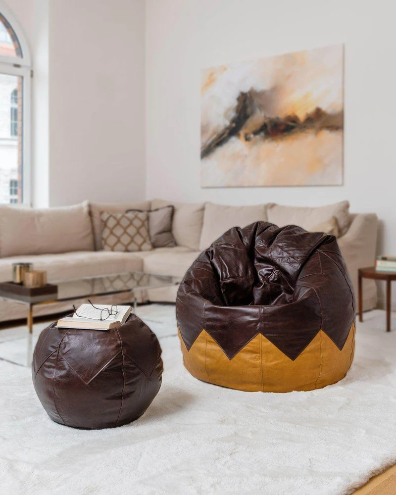 Pouf Leder Premium - Bahia
