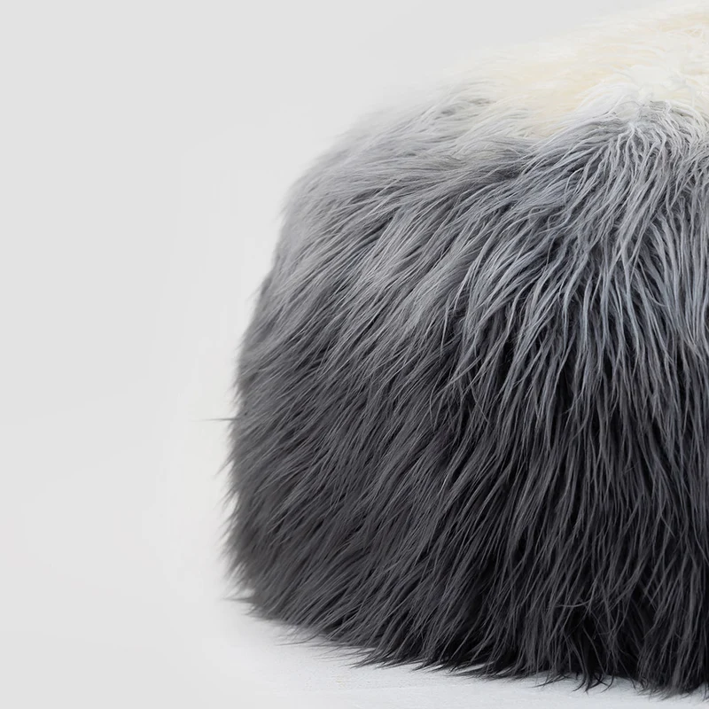Sitzsack aus Kunstfell – Grau
