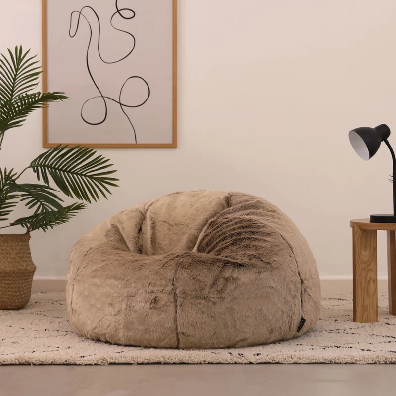 Sitzsack aus Kunstfell – Nerz