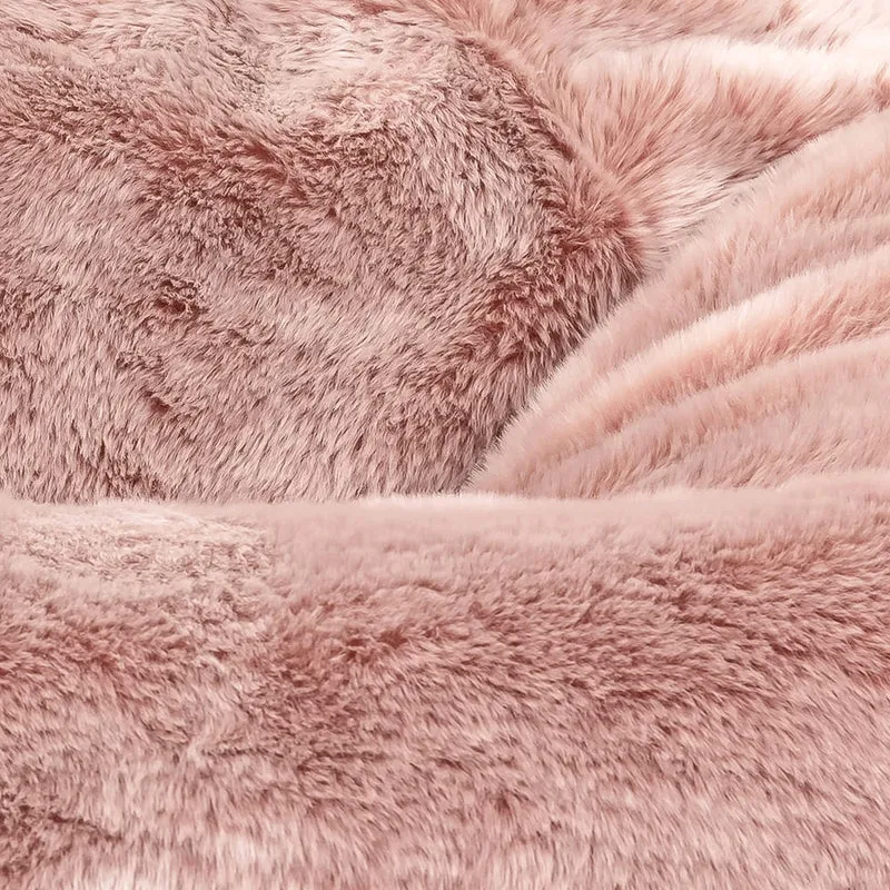 Hacienda klassischer Kunstfell-Sitzsack, Rosa