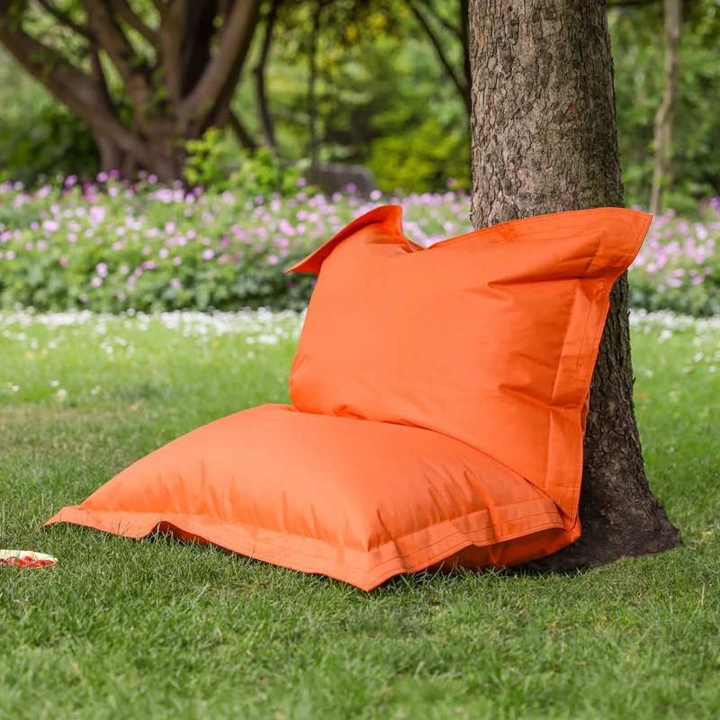 XXL Sitzsack Bodenkissen für Drinnen und Draußen – Orange
