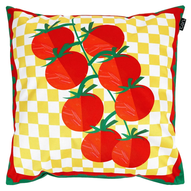 Italienischer Tomaten-Druck Indoor-Outdoor Kissen