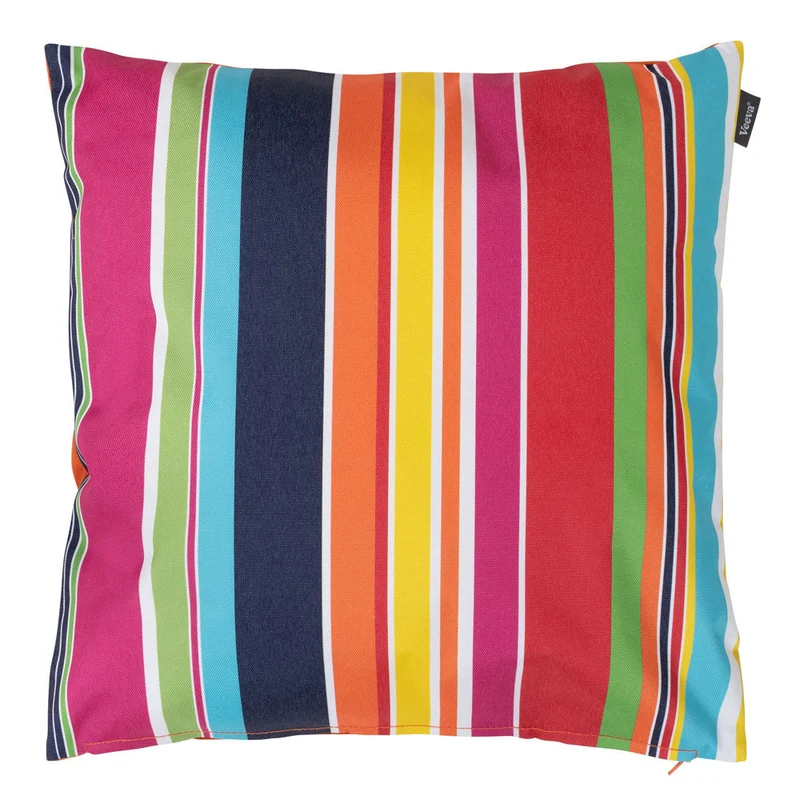 Gestreiftes Indoor-Outdoor Kissen - Technicolor