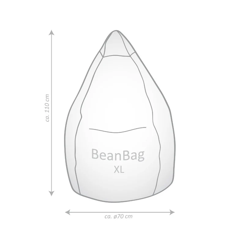 Sitzsack BeanBag Brava XL, schwarz