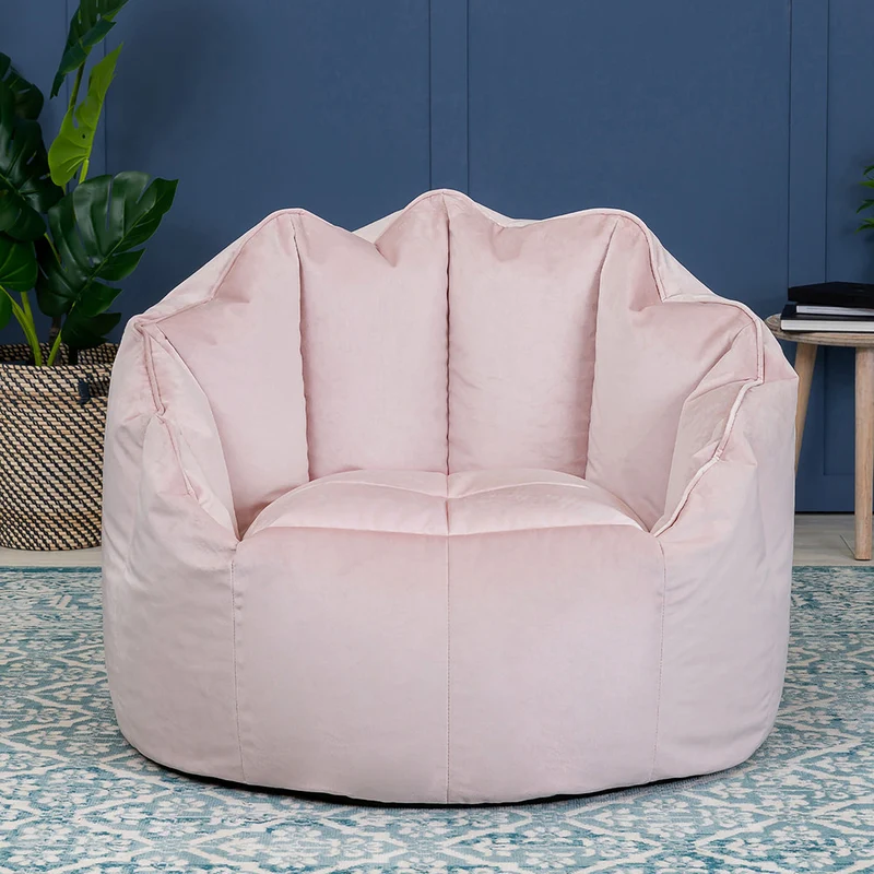 Sirena Samtsitzsack Sessel - Roséstaubrosa