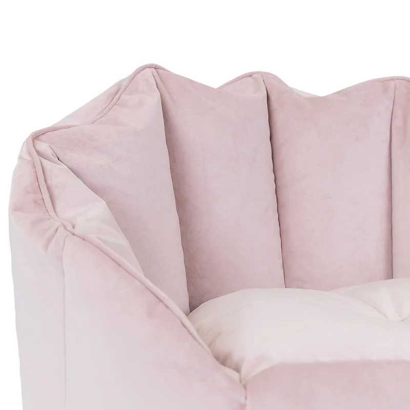 Sirena Samtsitzsack Sessel - Roséstaubrosa