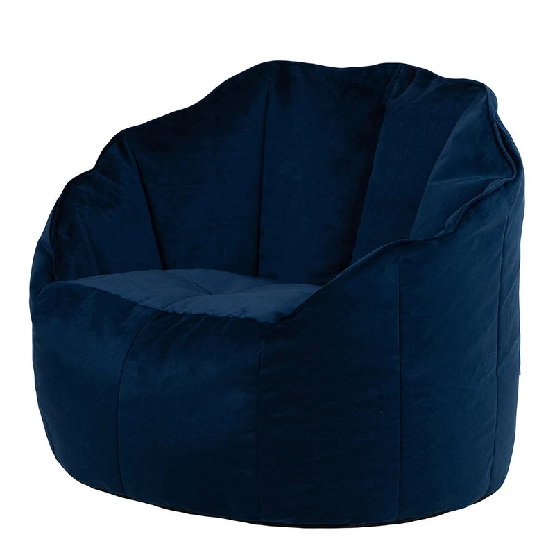 Sitzsack Sessel Sirena Samt - Marineblau