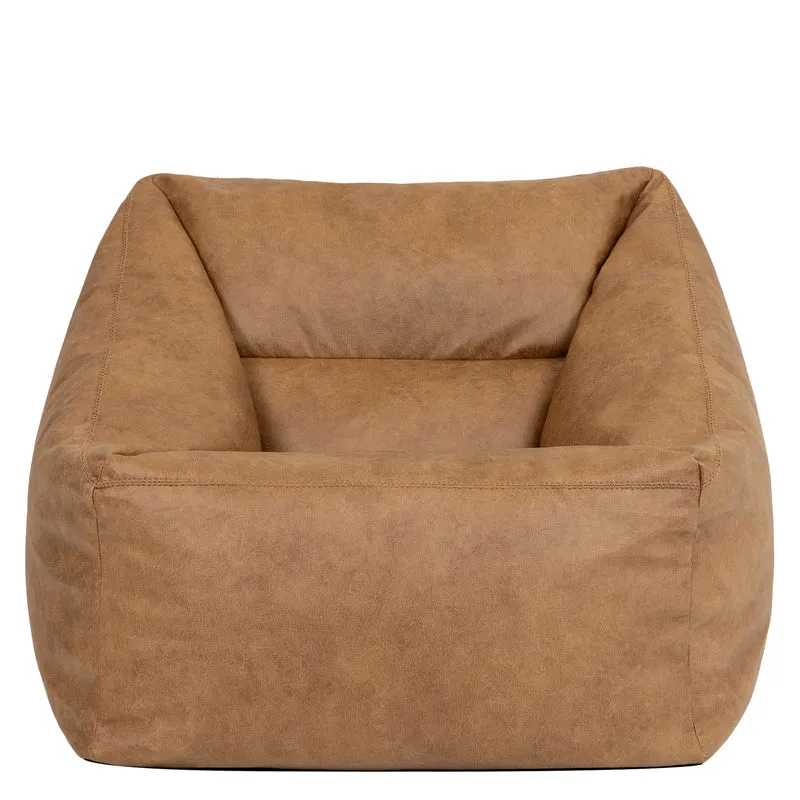 Natalia Kunstleder Sessel Sitzsack – Hellbraun