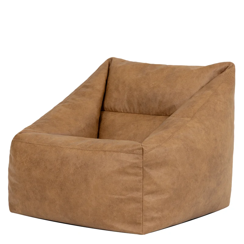 Natalia Kunstleder Sessel Sitzsack – Hellbraun