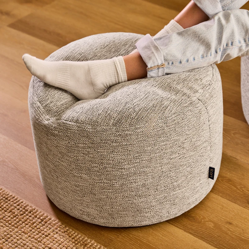 Milano runder geflochtener Hocker – Natur