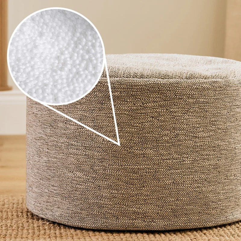 Milano runder geflochtener Hocker – Natur
