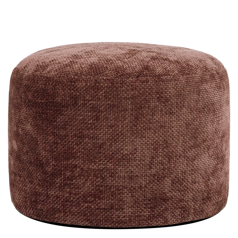 Milano Chenille Runder Hocker - Mulberry