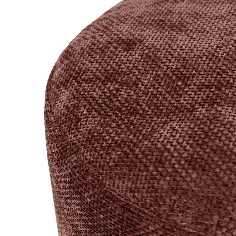 Milano Chenille Runder Hocker - Mulberry