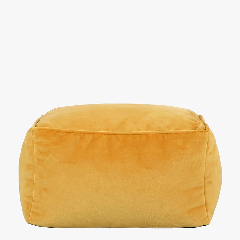 Amara Samt-Fußhocker, Gelb