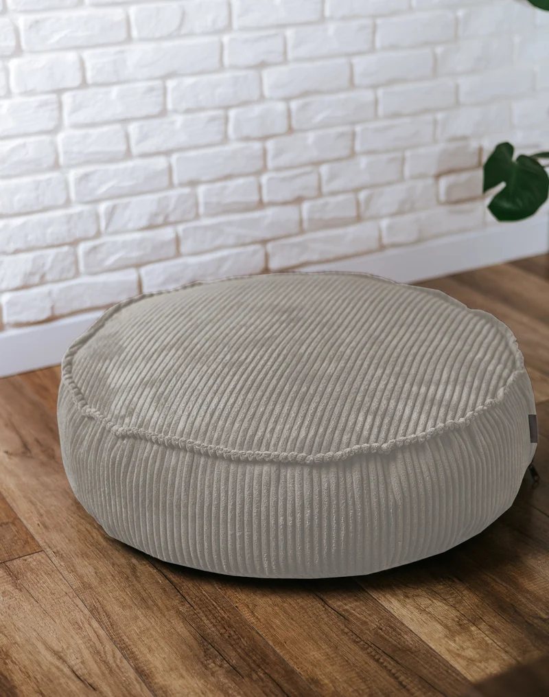 Runder Sitzpuff aus Cord, perfekt für ein Kind - Komfort für Ihren Kleinen