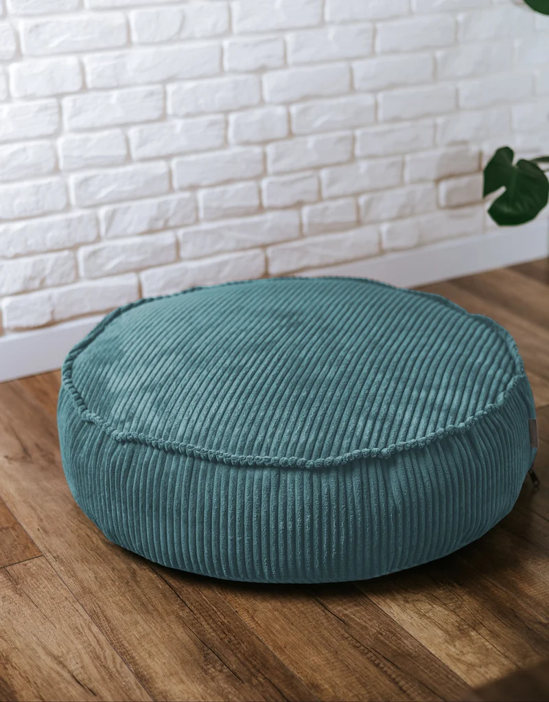 Runder Sitzpuff aus Cord, perfekt für ein Kind - Komfort für Ihren Kleinen