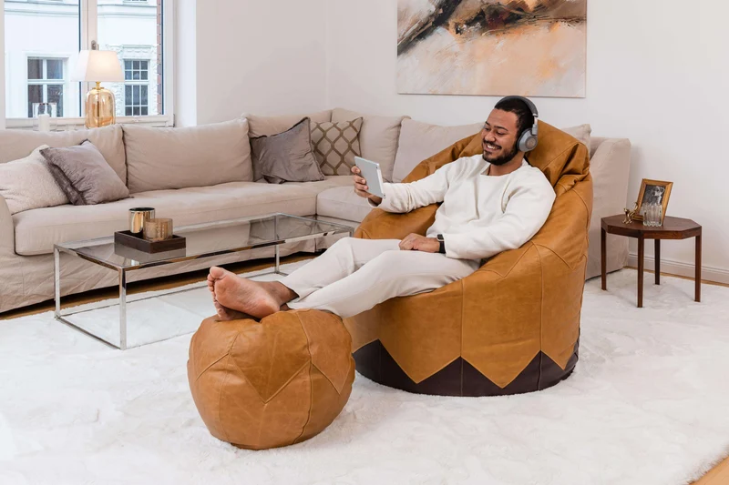 Sitzsack Leder Premium, Groß - São Bernardo
