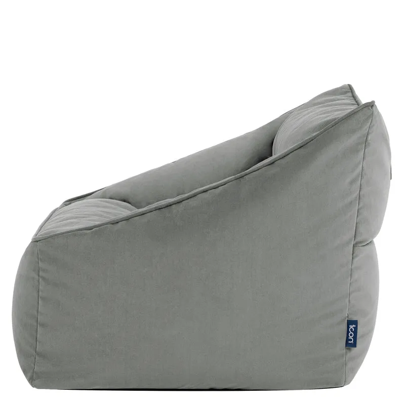 Natalia Sessel-Sitzsack mit Samtbezug, Dunkengrau
