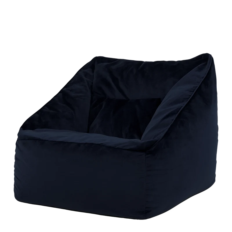 Natalia Sessel-Sitzsack mit Samtbezug, Mitternachtsblau