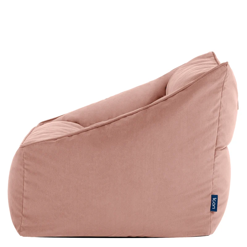 Natalia Sessel-Sitzsack mit Samtbezug, Dämmerungsrosa
