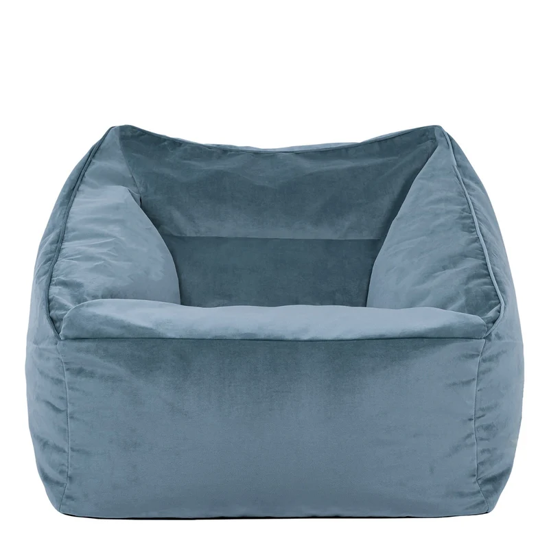 Natalia Sessel-Sitzsack mit Samtbezug, Hellblau